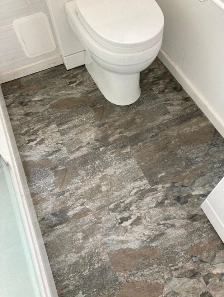 Granite effect LVT flooring